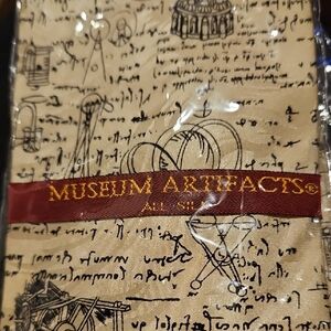 Museum Artifacts Beige and Blac Neck Tie